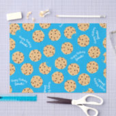 Chocolade Chip Cookie Kinder 1ste verjaardag Blauw Tissuepapier (Craft)