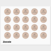 Chocolade Chip Cookie Kraft Bakkerij Product Ronde Sticker (Vel)