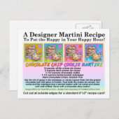 Chocolade Chip Cookie Martini Recept Kaart Briefka (Voorkant / Achterkant)