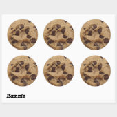 "Chocolade Chip Cookie Munch" Ronde Sticker (Vel)