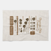 Chocolade Chip Cookie Recipe Kitchen Towel Theedoek (Horizontaal)