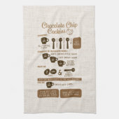 Chocolade Chip Cookie Recipe Kitchen Towel Theedoek (Verticaal)