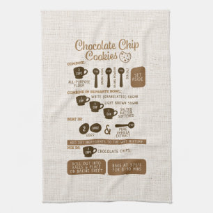 Chocolade Chip Cookie Recipe Kitchen Towel Theedoek