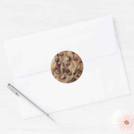 Chocolade Chip Cookie Ronde Sticker (Envelop)