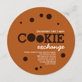 Chocolade Chip Cookie Swap Exchange Party Kaart