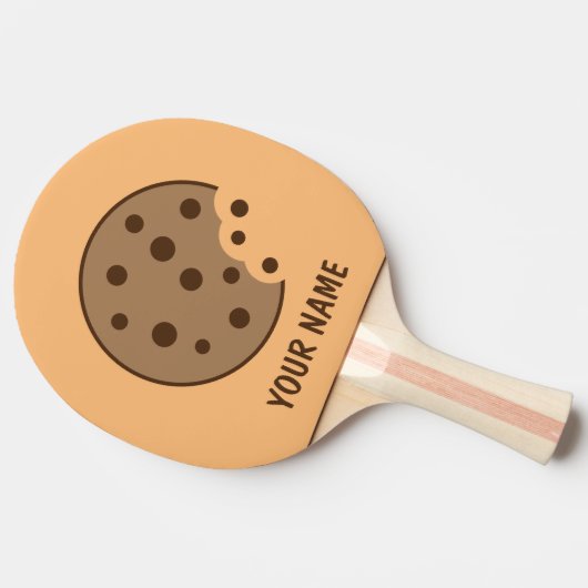 Chocolade chip cookie tafeltennistafel spel tafeltennisbatje (Zijkant)