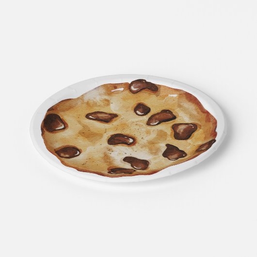 Chocolade chip cookie Verjaardagsfeest Papieren Bordje (Gekanteld)