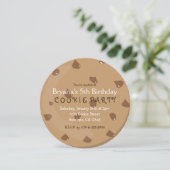 Chocolade Chip COOKIE Verjaardagsfeestuitnodiginge Kaart (Staand voorkant)