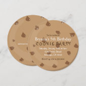 Chocolade Chip COOKIE Verjaardagsfeestuitnodiginge Kaart (Voorkant / Achterkant)