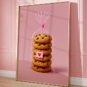Chocolade Chip Cookie Wall Art, Schattigee keuken Poster