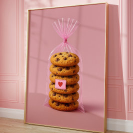 Chocolade Chip Cookie Wall Art, Schattigee keuken Poster