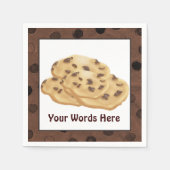 Chocolade Chip Cookie woorden toevoegen papier ser Servet (Voorkant)