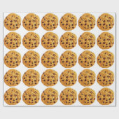 Chocolade Chip Cookie Wrapping Paper Cadeaupapier (Vlak)