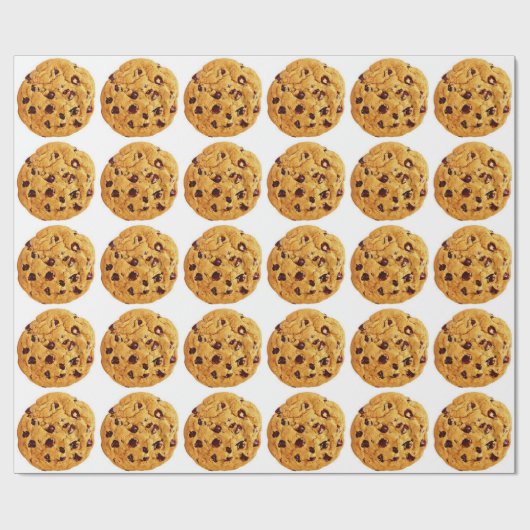 Chocolade Chip Cookie Wrapping Paper Cadeaupapier (Vlak)