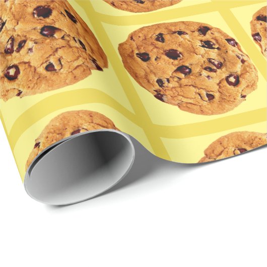Chocolade Chip Cookie Wrapping Paper - Gift Wrap Cadeaupapier (Rol Hoek)