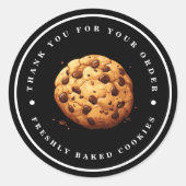 Chocolade Chip Cookie Zakelijke Sticker (Voorkant)