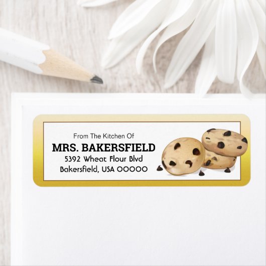 Chocolade Chip Cookies Baking Gift Etiket (Insitu)