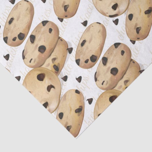 Chocolade Chip Cookies Bakken Gift Tissue Papier (Detail)