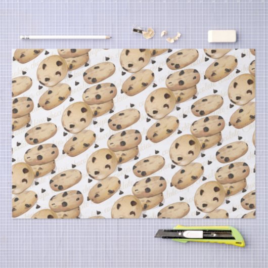 Chocolade Chip Cookies Bakken Gift Tissue Papier (Craft)