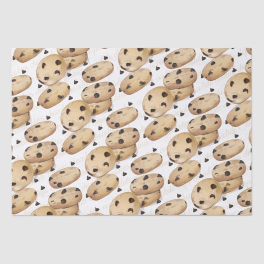 Chocolade Chip Cookies Bakken Gift Tissue Papier (Voorkant)