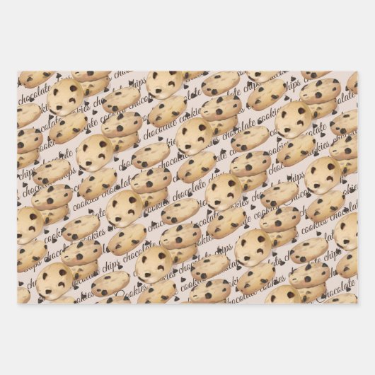 Chocolade Chip Cookies Bakken Gift Tissue Papier Inpakpapier Vel (Voorkant 3)