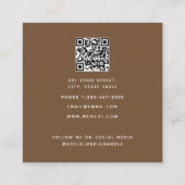 Chocolade Chip Cookies Bakken QR Code Social Media Vierkante Visitekaartje (Achterkant)