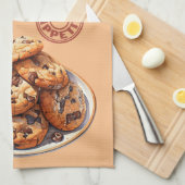 Chocolade Chip Cookies Bakken Recept Theedoek (Quarter Fold)