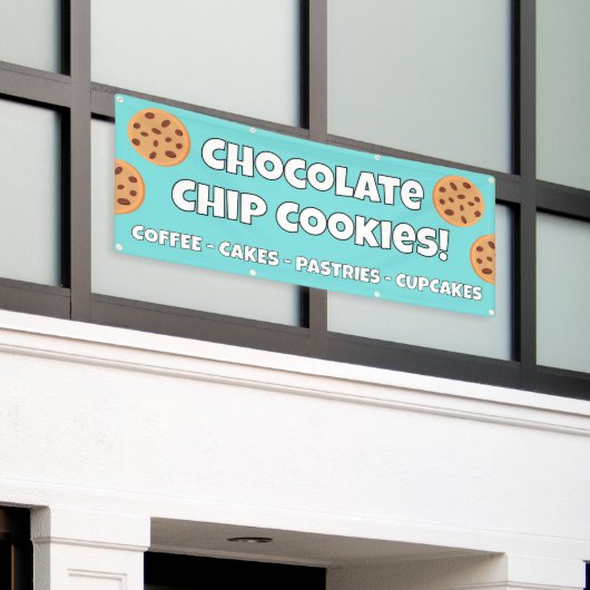 Chocolade Chip Cookies Bakkerij Banner (Buitenkant Gebouw)