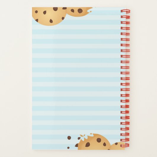 Chocolade Chip Cookies Blue Stripes Recepten Notitieboek (Achterkant)