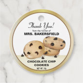 Chocolade Chip Cookies Dank u bakken cadeau Bedankjes Labels (Voorkant)