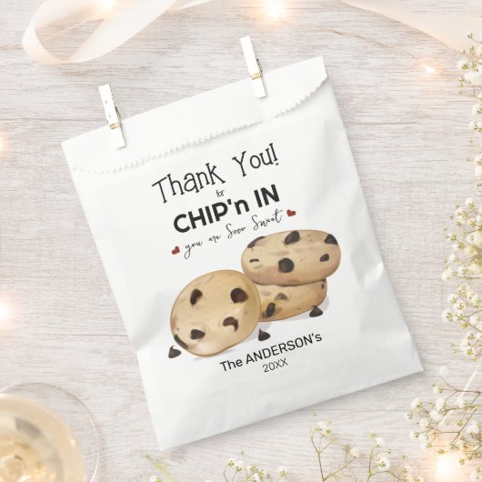 Chocolade Chip Cookies Dank u bakken cadeau Bedankzakje (Geknipt)