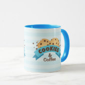Chocolade Chip Cookies en Coffee Design op een Mok (Voorkant rechts)