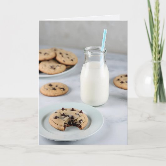 Chocolade Chip Cookies en Melk Kaart (Voorkant)
