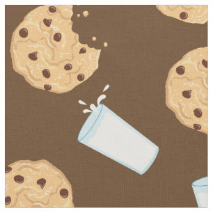 Chocolade Chip Cookies en Milk Cute Kinderen Stof