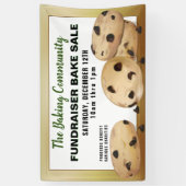 Chocolade Chip Cookies Fundraiser Bake Sale Spandoek (Verticaal)