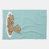 Chocolade Chip Cookies gebakken bord dessert Theedoek (Horizontaal)