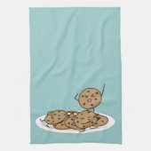 Chocolade Chip Cookies gebakken bord dessert Theedoek (Verticaal)