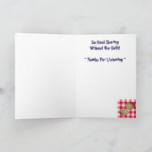 Chocolade Chip Cookies Gingham Picknick Patroon Bedankkaart (Binnen)