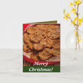 Chocolade Chip Cookies Kerstmis Kaart (Gele Bloem)