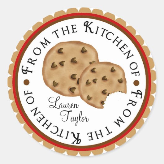 Chocolade Chip Cookies Keuken Stickers (Voorkant)