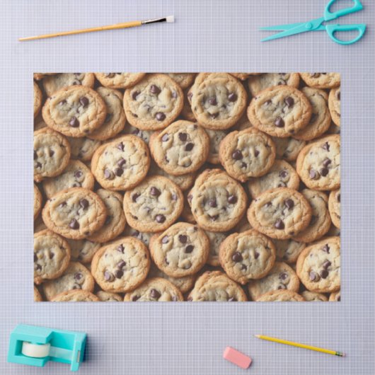 Chocolade Chip Cookies Patroon Bakken Thema Tissuepapier (Craft)
