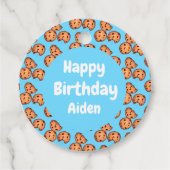 Chocolade Chip Cookies Patroon Ballon Bedankjes Labels (Voorkant)