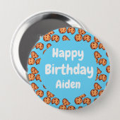 Chocolade Chip Cookies Patroon Ballon Ronde Button 4,0 Cm (Voorkant /achterkant)