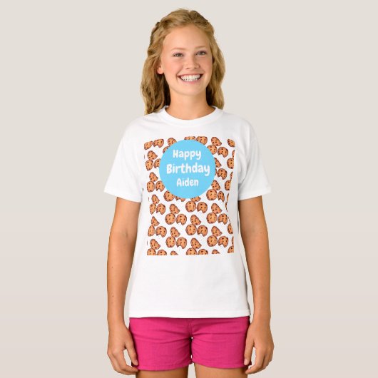 Chocolade Chip Cookies Patroon Ballon T-shirt (Voorkant volledig)