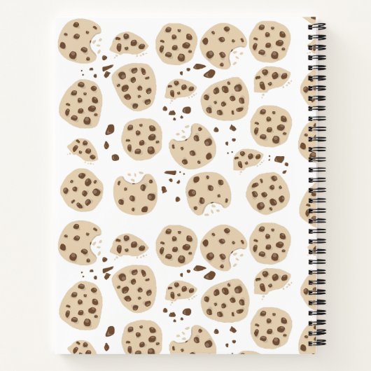 Chocolade Chip Cookies Patroon Recepten Cookbook Notitieboek (Achterkant)