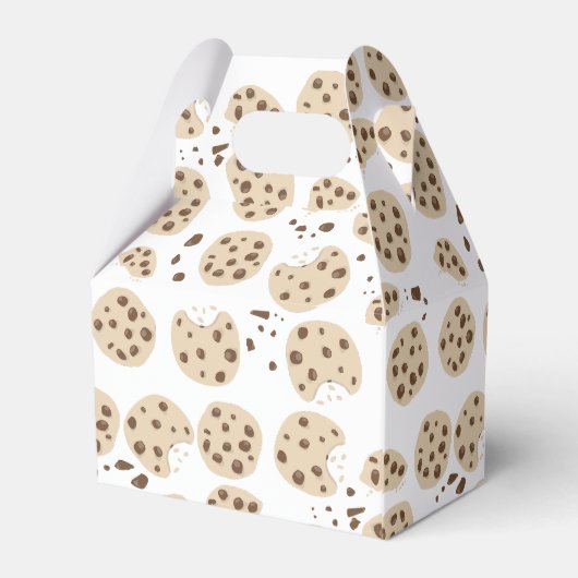 Chocolade Chip Cookies Patroon Verjaardagsfeestje Bedankdoosjes (Achterkant)