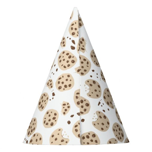 Chocolade Chip Cookies Patroon Verjaardagsfeestje Feesthoedjes (Achterkant)