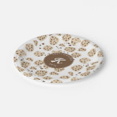 Chocolade Chip Cookies Patroon Verjaardagsfeestje Papieren Bordje (Gekanteld)