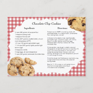 Chocolade Chip Cookies Recept Briefkaart