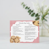 Chocolade Chip Cookies Recept Briefkaart (Staand voorkant)